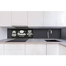 Köksbakvägg kompositplatta etiketter för bakverk 80 x 40 cm | stänkskydd kök för spis diskbänk | premiumkvalitet, aluminium Dibond, tjocklek 3 mm – tillverkad i EU | inklusive lim