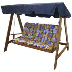 PELLE garden swing without roof, royal brown