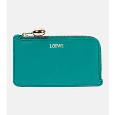 Loewe Pebble leather card case - green - One size fits all