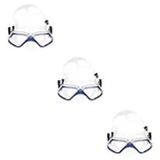 SUPVOX 2 St Dykarglasögon dykmask Dykarmask Simglasögon för män simning simhud simglasögonskydd glasögon med ram portabla Blå ram justeringsbälte dränkbar Fröken härdat glas