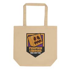 Minecraft Pumpkin Badge Eco Tote Bag - Tan / One Size