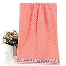 HJHIKJK handduk Cotton Towel Stripe Hand/Face Towel Solid Bathroom Beach Terry Towels for Adults (Color : Red)