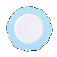 YTUGUNB Mattallrik Golden Edge Tray Dinner Polka Dot Ceramic Dessert Plate (Color : 2)