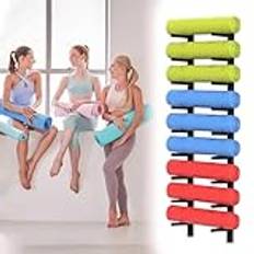 1St 2St 4St Pro Yoga Mat Hållare Home Gym Studio, Väggmonterad 9-Vånings Metallförvaringsställ För Stor/Liten Träningsmatta, Justerbar Träningsorganisator (Färg: 2Pack) (1Pack)