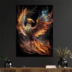 1pc Phoenix Canvas Wall Art For Home Decor,Wall Decor, Canvas Prints For Living Room Bedroom Bathroom Kitchen Office Cafe Decor, Perfect Gift And Deco