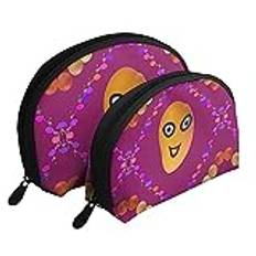 Smiley Mango Bärbara väskor kuvertväska, mamma och barn förvaringsväska, snäckformad mynt stor kapacitet handväska förvaring för kosmetika, små vardagliga föremål, Vitt, One Size