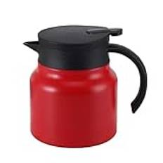 Vattendispenser och tillbehör Termokaffekanna i rostfritt stål Vakuumkaffekaraff Bärbar kaffe- och dryckesautomat for utomhusfödelsedagspresenter, röd 800 ml (Size : Red 1000ml)