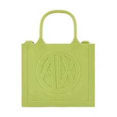 Armani Exchange, Väska, Dam, Grön, ONE Size, Mjuk väska med präglad logotyp