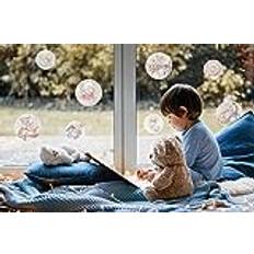 Fönsterbild Nalle Puh Wonderful Bubbles – storlek 30 x 30 cm, 2 ark – fönsterklistermärken, Disney, barnrum, babyrum, björn