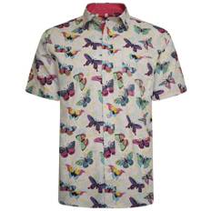 2XL - Skjorta i stora storlekar - Kam Jeans 6044 Butterfly Digital Print Shirt