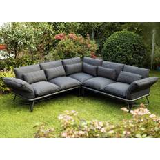 KETTLER GENTLE LOUNGE Sofa 5-Sitzer 4x4m, Aluminium/Sunbrella®, anthrazit matt/sooty