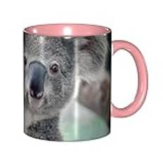 BeNtli Mugg, tryckt kaffekopp, keramisk kopp, kaffekopp, tekopp för kök, restaurang, kontor, casual koala