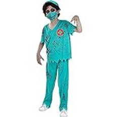 Funidelia | Maskeraddräkt läkare zombie för pokje Vandöd, Halloween, Skräckfilmer - Maskeraddräkt för barn och roliga tillbehör för fester, karneval och Halloween - Storlek 135-152 cm - Vit