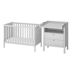 SUNDVIK babymöbler, 2 delar, grå, 60x120 cm