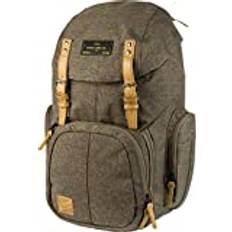 Nitro Weekender vardagsryggsäck med vadderat laptopfack, skolryggsäck, vandringsryggsäck inkl. våtfack, Bränd oliv, 42 L, Ryggsäck