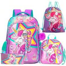 3PCS Cute Backpack For Girls Aesthetic School Backpack For Girls Bookbag With Lunch Box And Penbag Back To School Supplies