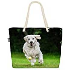 VOID Golden Retriever Ball strandväska Shopper 58 x 38 x 16 cm 23 L XXL shoppingväska väska resväska Beach Bag