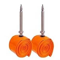 Vägcykel innerslang 24 g ultralätt TPU orange FV ventil kompatibel med 700C cykeldäck 28 18 32C (1 st FV85 mm)