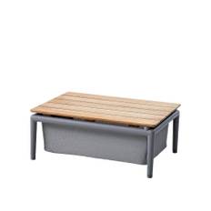 Cane-Line - Conic Box Table - Light Grey - Grå - Soffbord utomhus - Trä