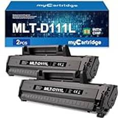 MYCARTRIDGE MLT-D111L toner kompatibel med MLT D111L D111S för Samsung Xpress M2070 M2070W M2026 W M2020 W M2022 W M2026 W M2070FW M2078W (2 svart)
