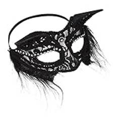 TENDYCOCO Halloween Mask Halloween Tillbehör Masquerad- Venetian Half Face Lace Cosplay Eye Masks F?r Opera Halloween Dancing Evening Party Fotografi Rekvisita Bröllopsdekoration