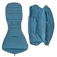 Brogtorl Solskydd och sittdyna för barnvagnar kompatibel med Babyzen YOYO, vattentätt persikotyg (vattenblå)