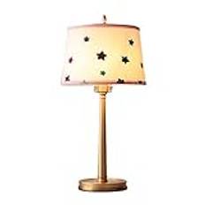 Små skrivbordslampor för små utrymmen Sovrum Sängbordslampa Star Bordslampa Vardagsrum Arbetslampa Hem Koppar Full Hushållsbelysning Lampor för vardagsrum (Färg: Guld) (Grå) (Guld)