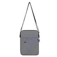 MOEIDO Axelväska Män Crossbody Bag Fashion Shoulder Väskor Mini Male Bröstpaket Kanvas Travel Clutch Bag Enkel svart Paket Bolso Mochila(Color:Grijs)