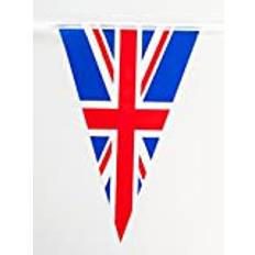 Bristol Novelty PG083 Union Jack Bunting Flags | Triangel | Vit, Röd och Blå | Paket med 1 | 7 m