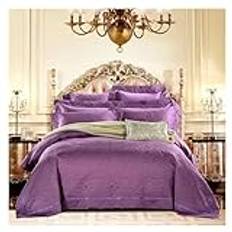 Egyptisk bomull färg Sängkläder Set 4 delar Queen Size sovrum Påslakan Quilt Cover Set sängöverkast Sängöverkast Örngott, Sängkläder