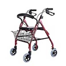 Mobility Walker rullator ultra mobilitet hjälp fyra med hjul, kör medicinsk rullator promenadram justerbar höjd rörlighet gåare