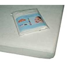 Madrasskydd av bomull för babyspjälsäng | 70 x 140 cm, vattentät, ventilerande, justerbar med gummi, anti-bakteriell, 1 st. |