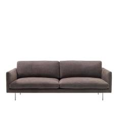 Adea - Basel 220 Sofa, Fabric Upholstery, Aluminium Leg, Nubuck 98 - Soffor - Johan Ridderstråle,Mats Broberg - Brun - False
