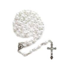 Retro män kvinnor rosenkrans halsband Jesus för kors hänge kristen religiös jude