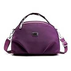 jonam Axelväska Cross-Back Nylon Small Bag, Casual Axelväska Kvinnors Väska, Messenger Bag, Ladies Oxford Cloth Bag, Fashion Handväska (Color : Purple)