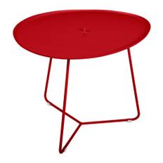 Fermob - Cocotte Low Table Poppy 67 - Småbord och sidobord utomhus - Röd - Metall