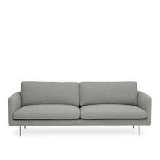 Adea - Basel 220 Sofa, Fabric Upholstery, Aluminium leg, Removable Upholstery, Cat. 3, Malawi 0013 - Soffor - Johan Ridderstråle,Mats Broberg - Grå - False