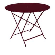 Fermob - Bistro Table Ø 96 cm, Black Cherry - Balkong- och cafébord - Svart - Metall