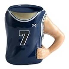 Kaffe Mugg Basket Jersey, Basket Jersey Mug | Dekorativa tekoppar | Novelty kaffemugg med lock för basketfans kvinnor, män, roliga vattenkoppar, drickskopp