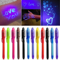1pc Invisible Ink Pen With Uv Light & Magic Marker For Spying Games, Children's Toys, Festive Parties & Gatherings(Random Color)