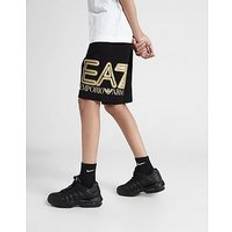 Emporio Armani EA7 Gold Logo Shorts Junior, Black
