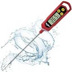 Digital långsond kökstermometer - professionell kötttermometer med 3 tum omedelbar display och LCD-skärm, vattenugnstermometer, BBQ, stekolja, godis, vätskor, vin