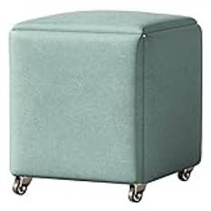 Multifunktionell 5 i 1 förvaringspall Magic Cube med hjul - stoppad sits och metallram - Stapelbar stol för kökssoffa, perfekt för platsbesparande Warm life