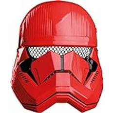 Rubie's officiella Disney Star Wars Ep 9, Red Stormtrooper halv ansiktsmask, barn en storlek