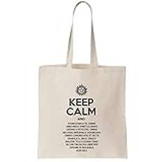 Keep Calm And Perform Exorcism Canvas Tote Bag