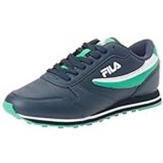 FILA Unisex barn Orbit Teens Sneaker, Fila marinblå djup mint, 36.5 EU