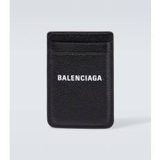 Balenciaga Cash leather phone card holder - black - One size fits all