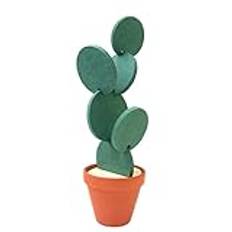 Cactus Coaster DIY Round Cup Waasters med blomkruka för hemmakontorets bordsdekoration 1Set Underlägg