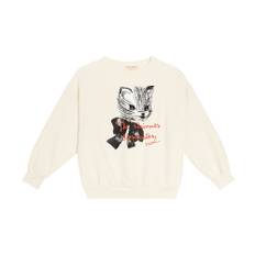 The Animals Observatory Big Bear printed cotton sweatshirt - white - Y 6