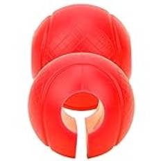 Hantel Fat Barbell Grips Textured Silikon Barbell Grip Handboll för Träningsentusiaster (Röd)